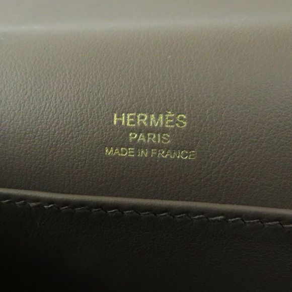 Hermes Geta Etoupe Gold Hardware Shoulder Bag Engraved B With Box And Storage - Picture 11 of 16